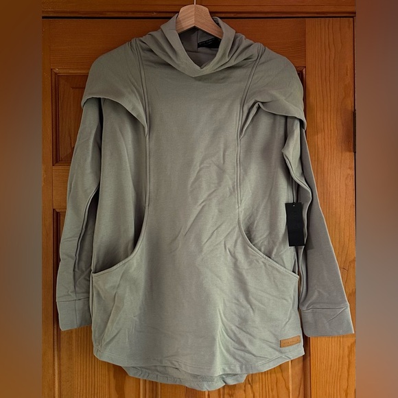 Kiya Tomlin Uptown Hoodie in Neutral Grey - Picture 2 of 9